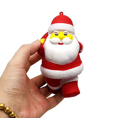

Squishy Toy Squeeze Toy Jumbo Squishies Stress Reliever 1 pcs Christmas Santa Claus Soft Stress and Anxiety Relief Slow Rising PU For Kid's Adults' Men and Women Boys and Girls Gift Party Favor