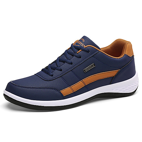 

Men's Sneakers Daily Outdoor Walking Shoes PU Black / Red White Dark Blue Fall