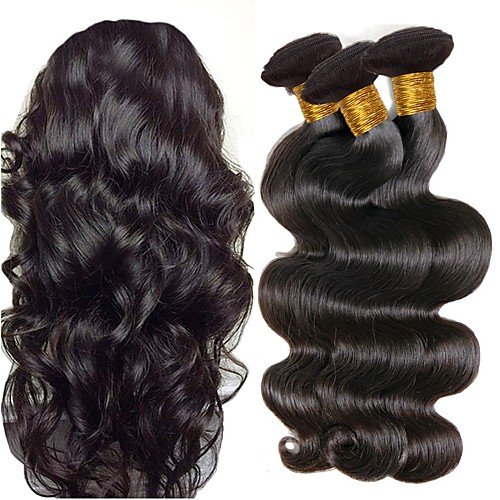 

3 Bundles Hair Weaves Malaysian Hair Wavy Human Hair Extensions Remy Human Hair 100% Remy Hair Weave Bundles 300 g Natural Color Hair Weaves / Hair Bulk Human Hair Extensions 8-28 inch Natural Color