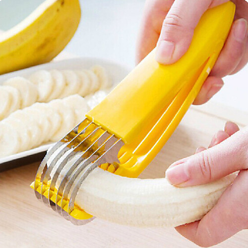 

Banana Slicer Kitchen Cut Ham Sausage Cutter Kitchen Tools Accessories Stainless Steel Plastic Tools