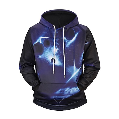 

Men's Hoodie Graphic Daily Basic Hoodies Sweatshirts Blue