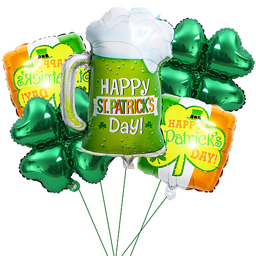

Party Balloons 6 pcs Stpatrics Day Party Supplies Aluminum Balloons Boys and Girls Party Decoration 18inch for Party Favors Supplies or Home Decoration