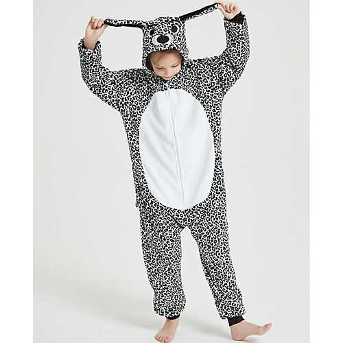 

Kid's Kigurumi Pajamas Dog Onesie Pajamas Flannel Fabric Black / White Cosplay For Boys and Girls Animal Sleepwear Cartoon Festival / Holiday Costumes / Leotard / Onesie