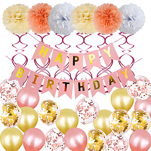 

Party Balloons 209 pcs Pink Ribbon Party Supplies Latex Balloons Banner Boys and Girls Party Birthday Decoration 8-12inch for Party Favors Supplies or Home Decoration