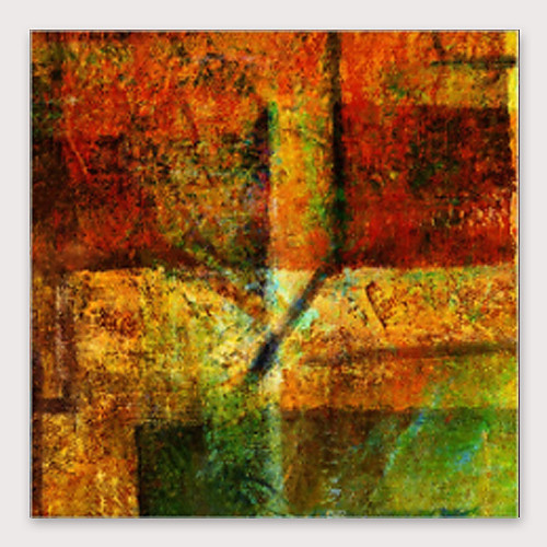 

Oil Painting Hand Painted Square Abstract Modern Stretched Canvas