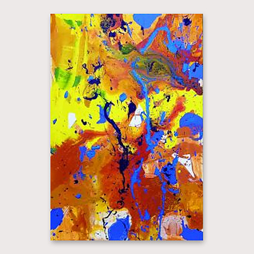 

Oil Painting Hand Painted Vertical Abstract Landscape Modern Stretched Canvas