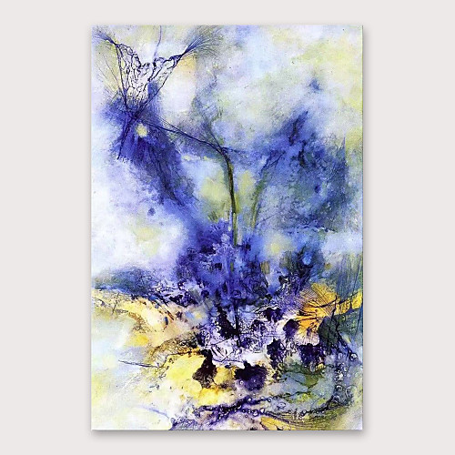 

Oil Painting Hand Painted Vertical Abstract Modern Stretched Canvas