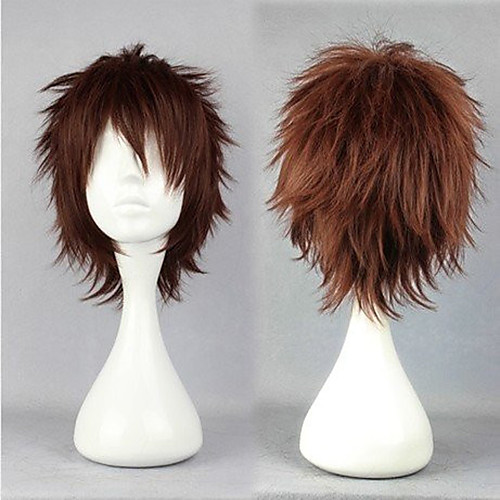 

Ensemble Stars Tenma Mitsuru Cosplay Wigs Women's Layered Haircut 12 inch Heat Resistant Fiber Curly Brown Teen Adults' Anime Wig