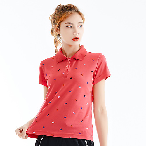 

Women's Hiking Tee shirt Short Sleeve Tee Tshirt Top Outdoor Breathable Quick Dry Sweat wicking Wear Resistance Spring Summer POLY White Red Pink Camping / Hiking Hunting Fishing