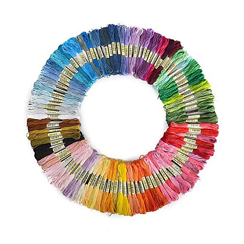 

50pcs Random Color embroidery DIY Silk Line Branch Threads Similar Dmc Thread Floss Skein Cross Stitch Thread