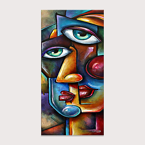 

Oil Painting Hand Painted Vertical Abstract People Modern Rolled Canvas (No Frame)