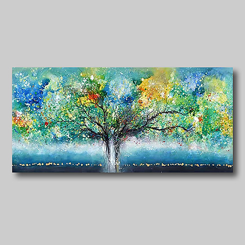 

Oil Painting Hand Painted Abstract Abstract Landscape Comtemporary Modern Large Rolled Canvas Trees Green Rolled Without Frame