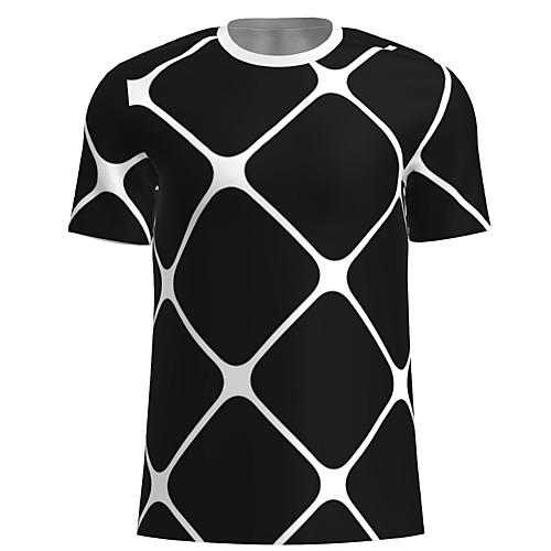 

Men's Graphic T-shirt Short Sleeve Daily Tops Basic Round Neck Black