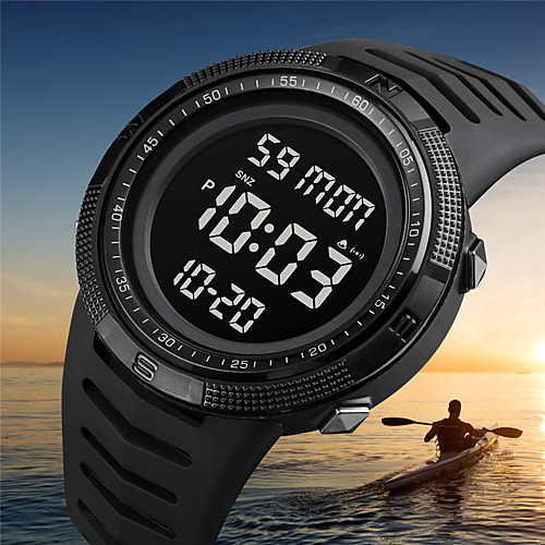 

SKMEI Men's Digital Watch Digital Digital Modern Style Sporty Army Calendar / date / day Chronograph Alarm Clock / One Year / Silicone