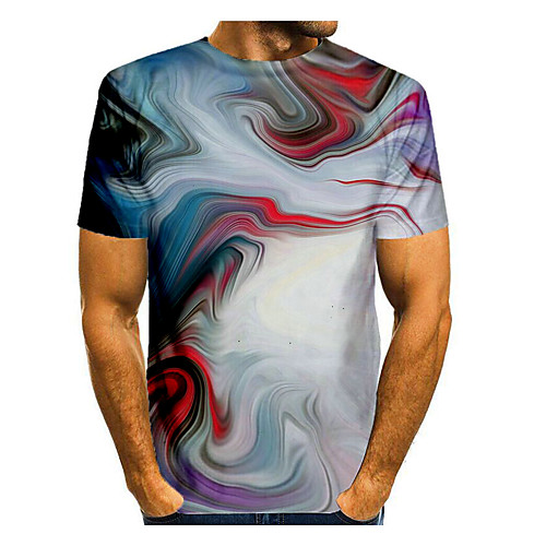 

Men's T shirt Graphic Short Sleeve Daily Tops Basic Elegant White