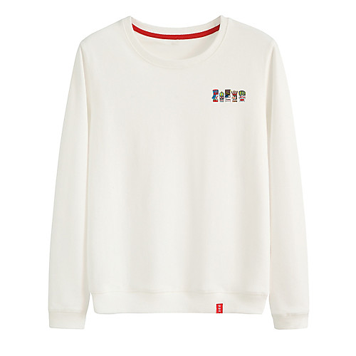 

Women's Sweatshirt Pullover Black White Pink Cartoon Crew Neck Cartoon Cute Sport Athleisure Sweatshirt Top Long Sleeve Warm Soft Comfortable Everyday Use Causal Exercising General Use / Winter