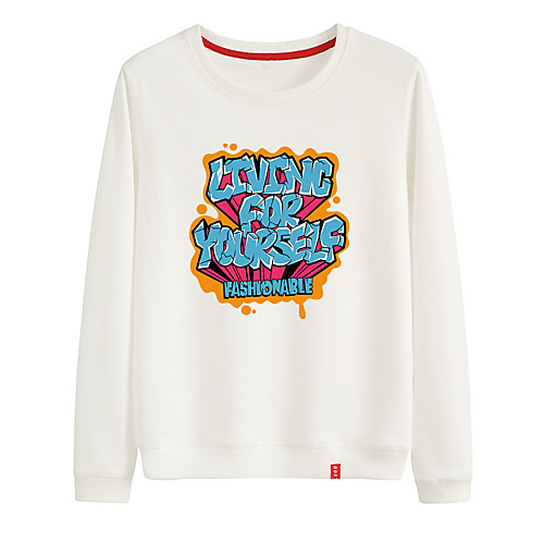 

Women's Sweatshirt Pullover Black White Pink Cartoon Crew Neck Cute Letter Printed Sport Athleisure Sweatshirt Top Long Sleeve Warm Soft Comfortable Everyday Use Causal Exercising General Use