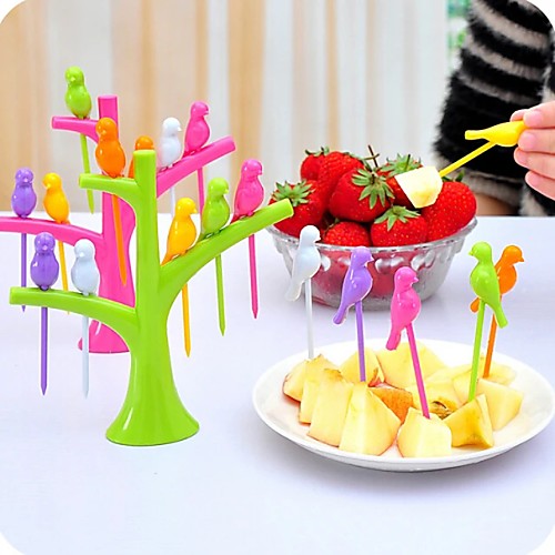 

6PCS Bird Shape Fruit Forks Home Decorations Kitchen Tool