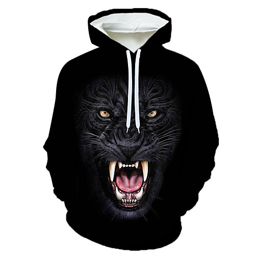 

Men's Pullover Hoodie Sweatshirt Graphic Hooded Holiday Weekend 3D Print Casual Hoodies Sweatshirts Black