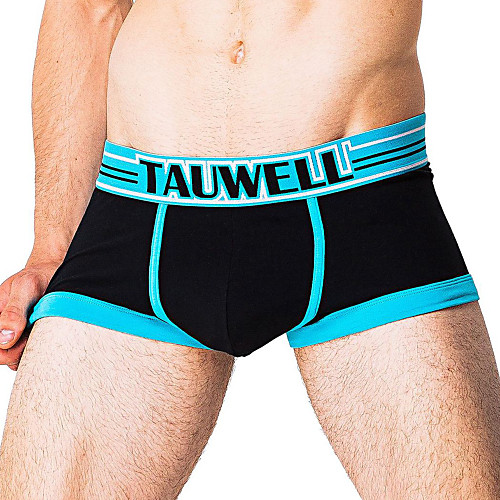 

TAUWELL Men's Sports Underwear Shorts Boxer Briefs Bottoms Cotton Winter Fitness Gym Workout Performance Running Training Breathable Quick Dry Soft Sport White Black Light Blue / Stretchy