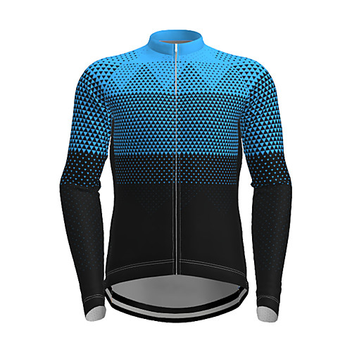 

21Grams Men's Long Sleeve Cycling Jersey Yellow Red Blue Plaid Checkered Gradient Novelty Bike Jersey Top Mountain Bike MTB Road Bike Cycling Breathable Quick Dry Sports Clothing Apparel / Athleisure