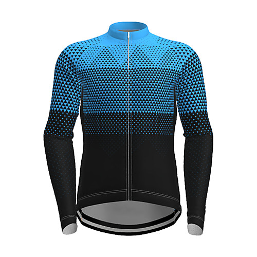 

21Grams Men's Long Sleeve Cycling Jersey Yellow Red Blue Plaid Checkered Gradient Novelty Bike Jersey Top Mountain Bike MTB Road Bike Cycling Quick Dry Breathable Sports Clothing Apparel / Athleisure