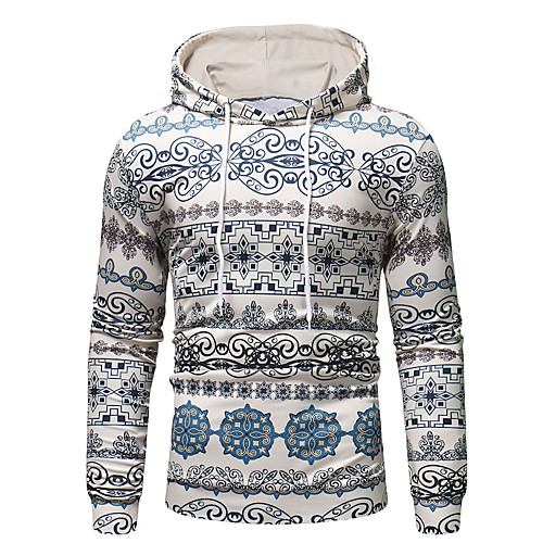 

Men's Pullover Hoodie Sweatshirt Scenery Party Casual Hoodies Sweatshirts White