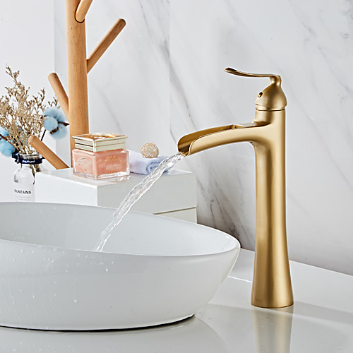 

Bathroom Sink Faucet - Waterfall Painted Finishes Centerset Single Handle One HoleBath Taps