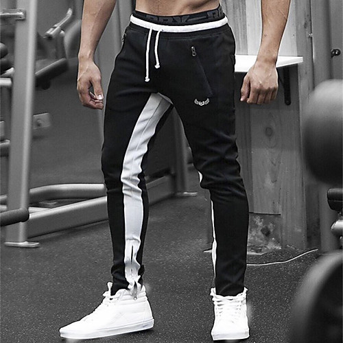 

Men's Sweatpants Joggers Jogger Pants Track Pants Bottoms Drawstring Cotton Fitness Gym Workout Performance Running Training Breathable Soft Sweat wicking Sport Solid Colored Black Light Grey