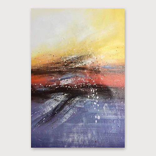 

Oil Painting Hand Painted Vertical Abstract Modern Stretched Canvas