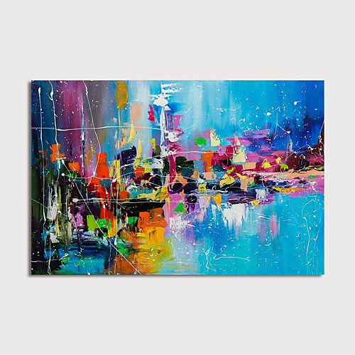 

Oil Painting Hand Painted Horizontal Abstract Modern Stretched Canvas