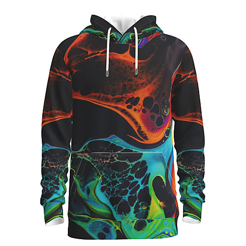 

Men's Pullover Hoodie Sweatshirt Graphic Tie Dye Daily 3D Print Basic Hoodies Sweatshirts Black