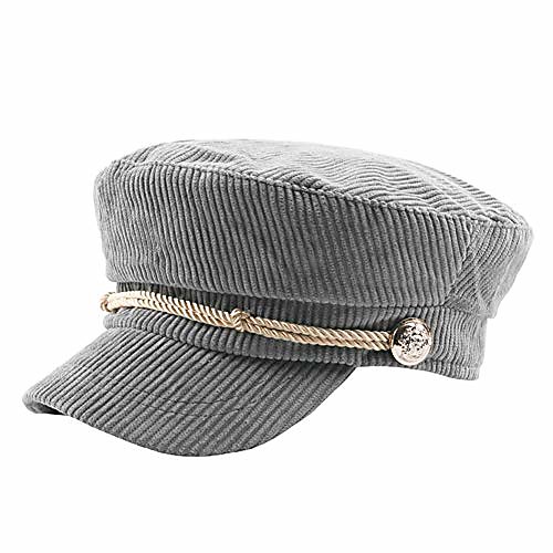 

women captain hat cap corduroy skipper sailor yacht military ffh402gry