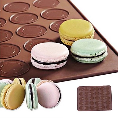 

Silicone 30-Cavity Non-stick Macaroon Roll Mat 1Pc