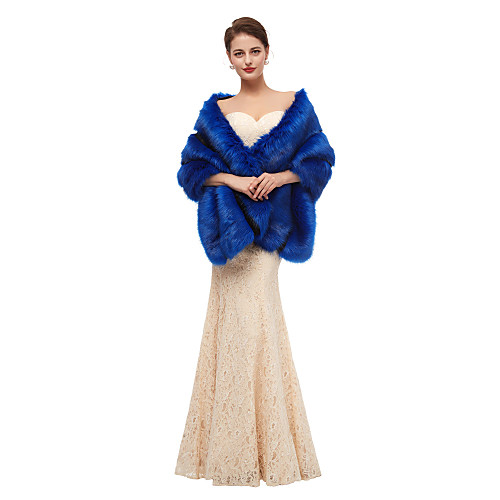 

Sleeveless Shawls Faux Fur Wedding / Party / Evening Women's Wrap With Solid