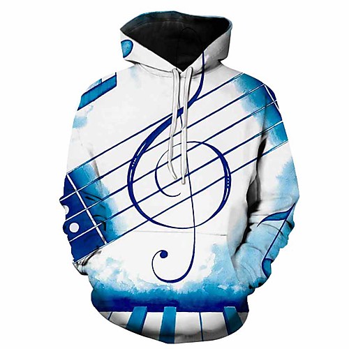 

Men's Hoodie Graphic Music Hooded Daily Basic Hoodies Sweatshirts White