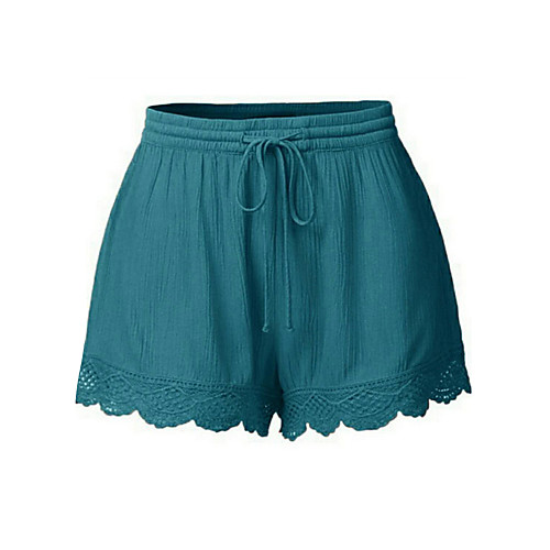 

Women's Basic Shorts Pants Solid Colored Black Blue Wine Orange Royal Blue