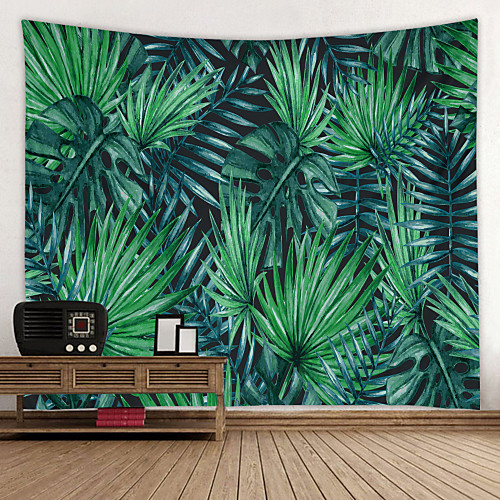 

Green Big Leaf Digital Printed Tapestry Classic Theme Wall Decor 100% Polyester Contemporary Wall Art Wall Tapestries Decoration