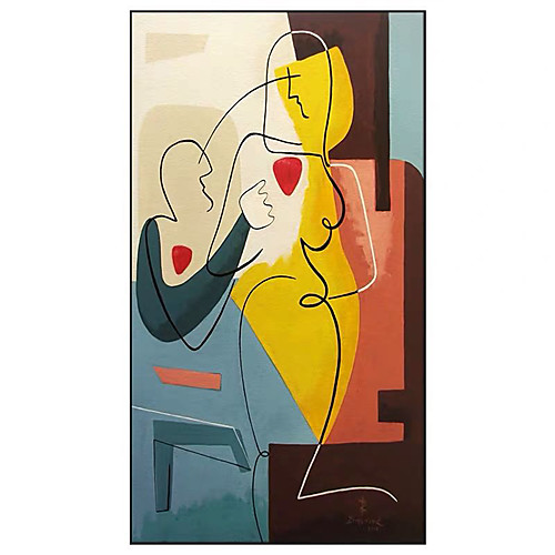 

100% Hand painted Pablo Picasso Style Oil Painting on Canvas Cuadros Posters Wall Picture for Living Room Decor Rolled Without Frame
