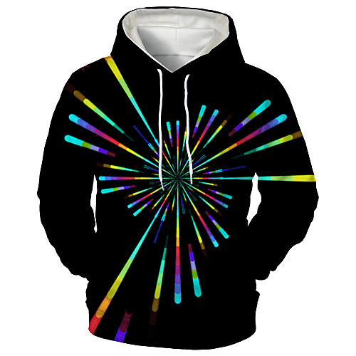 

Men's Hoodie Graphic Daily Going out 3D Print Sports & Outdoors Hoodies Sweatshirts Black