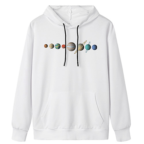 

Women's Pullover Hoodie Sweatshirt Graphic Daily Weekend Basic Casual Hoodies Sweatshirts White Black Blue