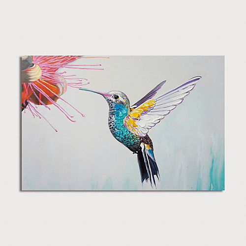 

Oil Painting Hand Painted Horizontal Animals Modern Stretched Canvas