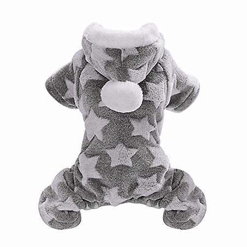 

warm soft star pet dog puppy clothing clothes coat jacket sweater apparel warm pajamas for dogs puppies grey xxl