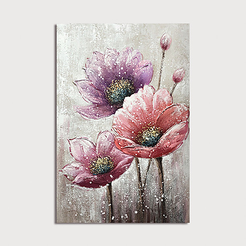 

Oil Painting Paint Handmade Abstract Flowers Canvas Art Modern Art with Stretcher Ready to Hang With Stretched Frame