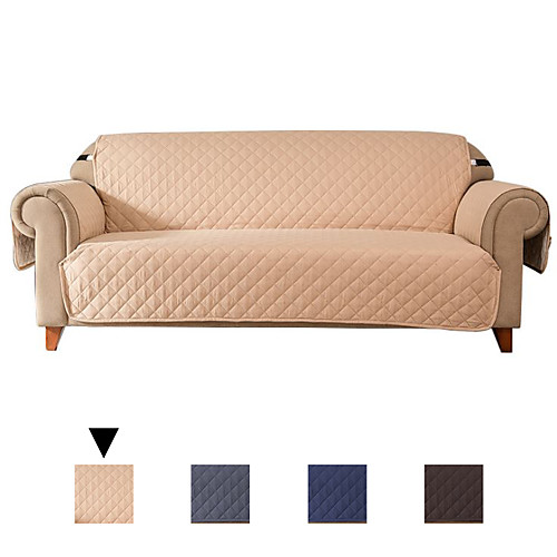 

Sofa Cover Solid Colored Flocking Polyester Slipcovers