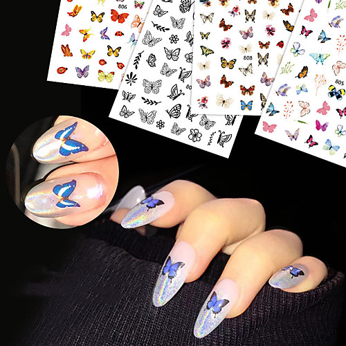

Water Transfer Stickers Nail Art Butterfly Stickers 3D Stickers Waterproof Cute Butterfly Nail Stickers