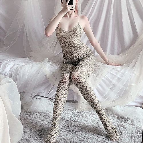 

Women's Mesh Bodysuits Nightwear Polka Dot Rainbow One-Size / Strap