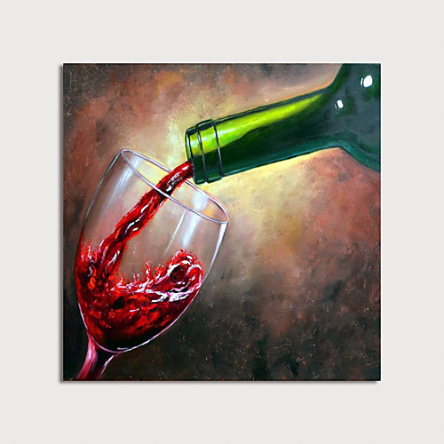 

Oil Painting Hand Painted Square Abstract Still Life Modern Stretched Canvas