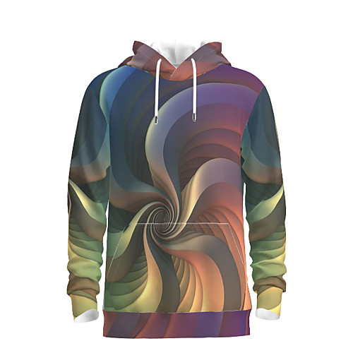 

Men's Pullover Hoodie Sweatshirt Graphic Abstract Daily 3D Print Basic Hoodies Sweatshirts Brown