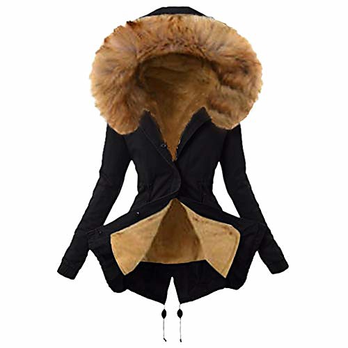 

Women's Winter Coat Regular Dailywear Black Red Green Gray S M L XL